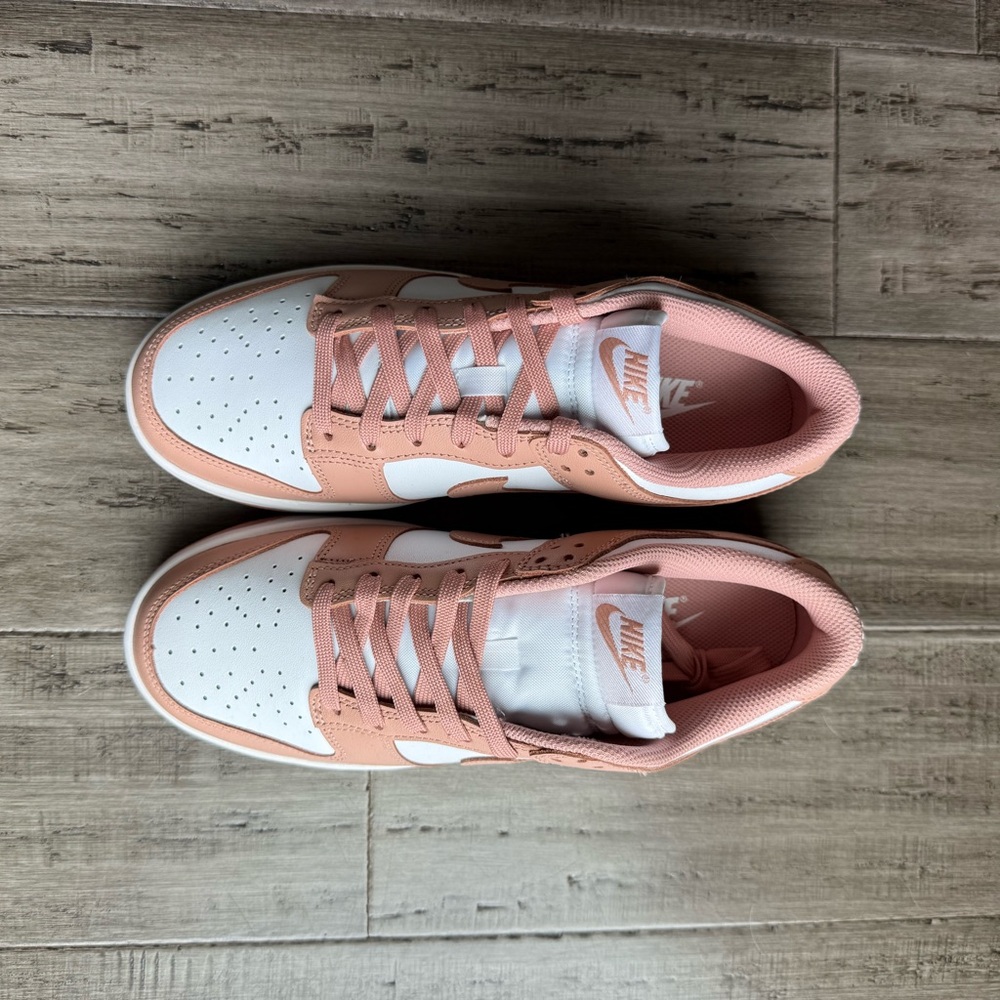 Nike Dunk Low Blush and White Low-Top Women’s Sneakers 8.5 W - Picture 2 of 6